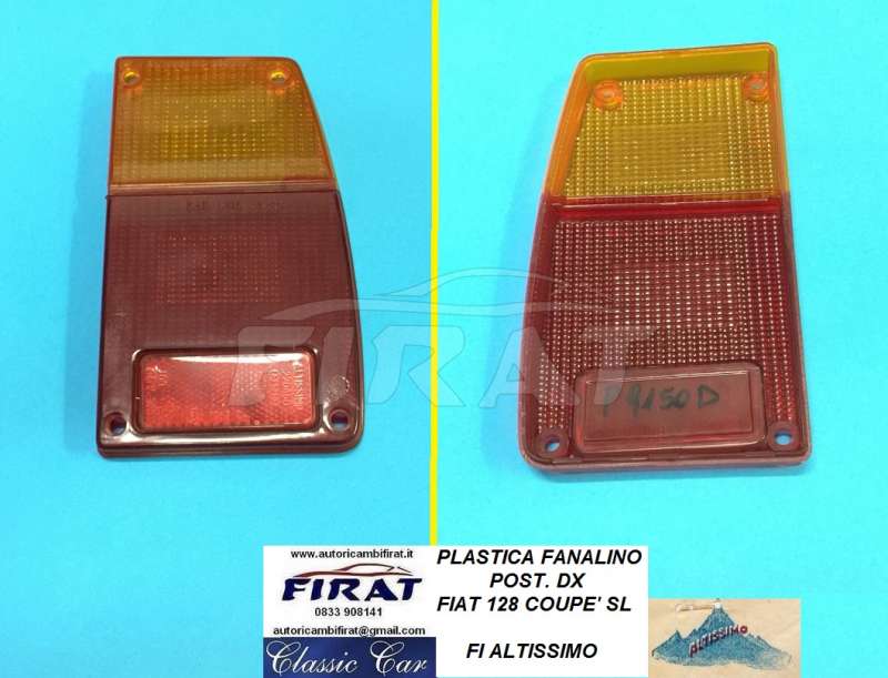 PLASTICA FANALINO FIAT 128 COUPE' SL POST.DX ALTISSIMO